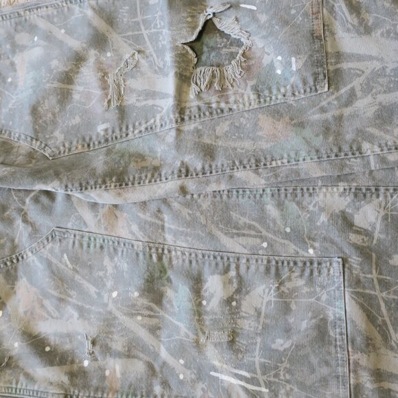 Abercrombie & Fitch Pants Mens 29x29 Green Baggy Camo Double Knee Distressed - Picture 5 of 7